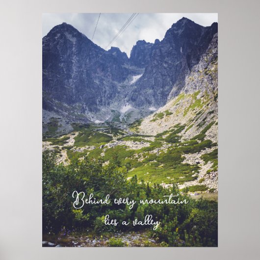 Blaue Berge und ein Tal Poster (Vorne)