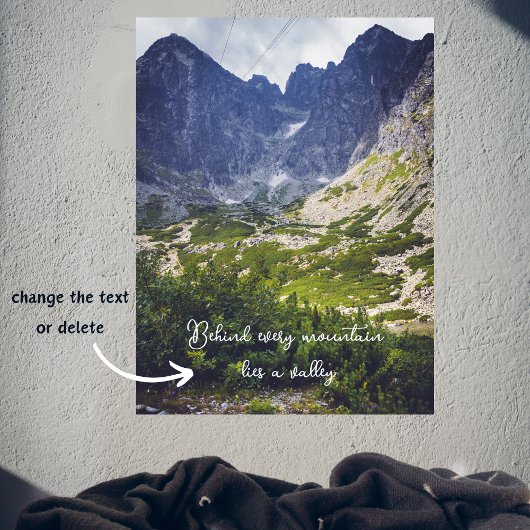 Blaue Berge und ein Tal Poster