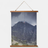 Blaue Berge und ein Tal Wandteppich Mit Holzrahmen (Vorderseite 2)