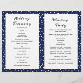 Blaue Berge und Koniferen gefaltet Hochzeitsprogra (Rückseite)