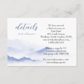 Blaue Berge und Vögel Hochzeitskarte Begleitkarte (Vorderseite)