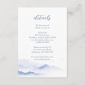 Blaue Berge und Vögel Hochzeitskarte Begleitkarte (Vorderseite)