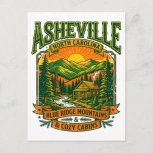 Blaue Berge Vintage Asheville North Carolina Mo Postkarte
