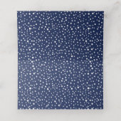 Blaue Berge Winterhochzeit gefalteter Begleitschut Platzkarte (Innenseite Aufgefaltet)