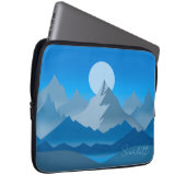 Blaue Berggipfel Landschaftsbild Laptopschutzhülle (Vorne Rechts)