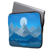 Blaue Berggipfel Landschaftsbild Laptopschutzhülle (Vorderseite Links)