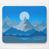 Blaue Berggipfel Landschaftsbild Mousepad (Vorne)