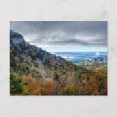 Blaue Bergkette rauchende Berge Parkplatz nördlich Postkarte (Vorderseite)