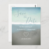 Blaue Bergketten Save the Date Postkarte (Vorne/Hinten)