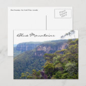 Blaue Bergklippe Postkarte (Vorne/Hinten)