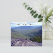 Blaue Bergkulisse Postkarte (Stehend Vorderseite)