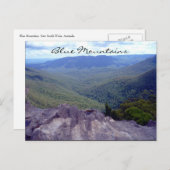 Blaue Bergkulisse Postkarte (Vorne/Hinten)