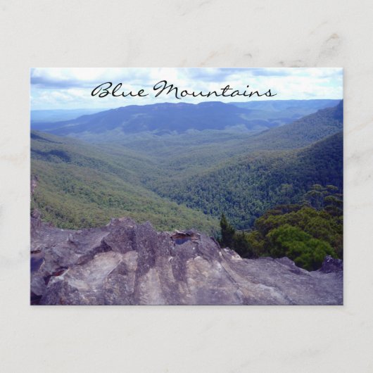 Blaue Bergkulisse Postkarte (Vorderseite)