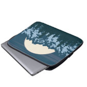 Blaue Berglandschaft Laptopschutzhülle (Vorne Knopf)