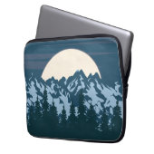 Blaue Berglandschaft Laptopschutzhülle (Vorderseite Links)