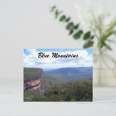 Blaue Bergsicht Postkarte (Stehend Vorderseite)