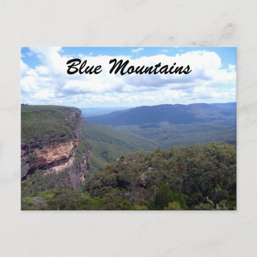 Blaue Bergsicht Postkarte (Vorderseite)