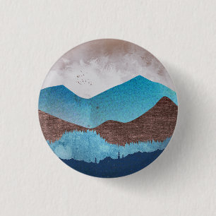 Blaue Bergspitzen Button