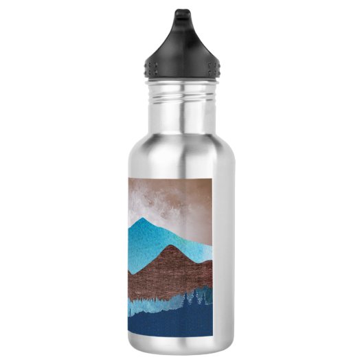 Blaue Bergspitzen Edelstahlflasche (Rechts)