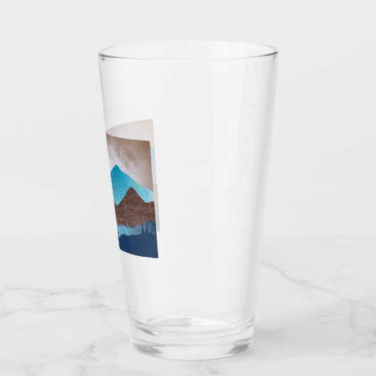 Blaue Bergspitzen Glas (Links)