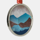 Blaue Bergspitzen Ornament Aus Metall (Rechts)