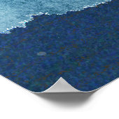 Blaue Bergspitzen Poster (Ecke)