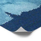 Blaue Bergspitzen Poster (Ecke)