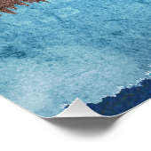 Blaue Bergspitzen Poster (Ecke)