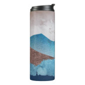 Blaue Bergspitzen Thermosbecher (Nach links gedreht)