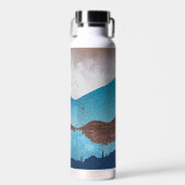 Blaue Bergspitzen Trinkflasche (Vorne)