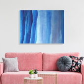 Blaue Bergwelt Aquarell Leinwand (Insitu (Wohnzimmer))