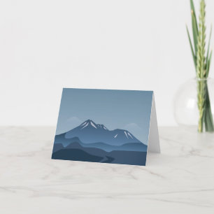 Blaue Bergwelt Dankeskarte