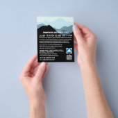 Blaue Bergwelt, Wandern & Klettern Advert Flyer (Gruppe)