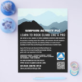 Blaue Bergwelt, Wandern & Klettern Advert Flyer (Einzeln)