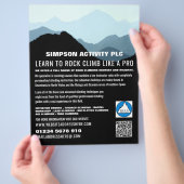 Blaue Bergwelt, Wandern & Klettern Advert Flyer (Hand)