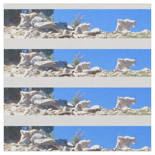 Blaue Bergziegen Stoff (Nahaufnahme)