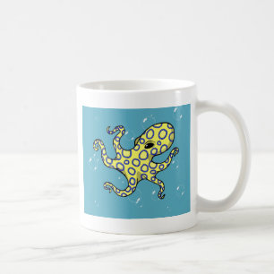 Blaue beringte Krake Kaffeetasse