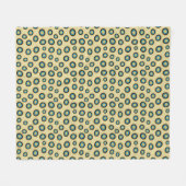 Blaue beringte Kraken-Decke Fleecedecke (Vorderseite (Horizontal))