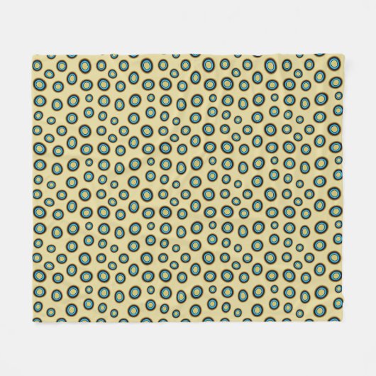 Blaue beringte Kraken-Decke Fleecedecke (Vorderseite (Horizontal))