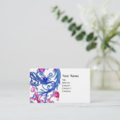 BLAUE BERRIES WIRBEL Metallwäsche Visitenkarte (Stehend Vorderseite)