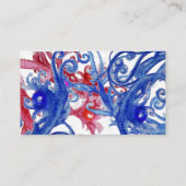 BLAUE BERRIES WIRBEL Metallwäsche Visitenkarte (Rückseite)