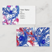 BLAUE BERRIES WIRBEL Metallwäsche Visitenkarte (Vorne/Hinten)