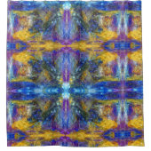 Blaue Bestie Duschvorhang (Vorderseite)