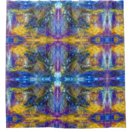 Blaue Bestie Duschvorhang