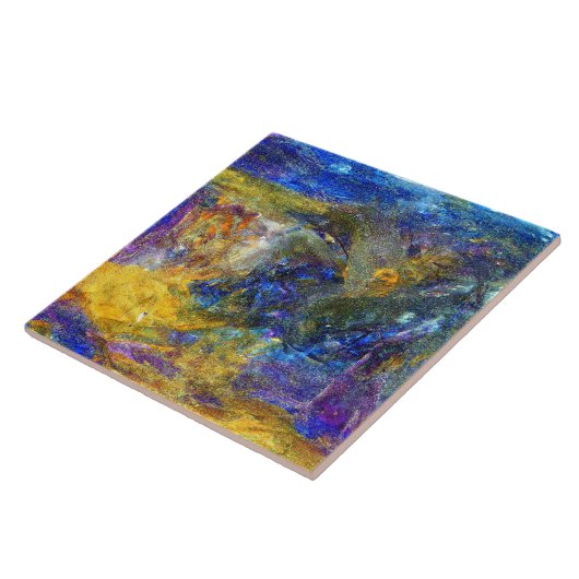 Blaue Bestie Fliese (Seite)