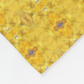 Blaue Bestie gelb Fleecedecke (Ecke)