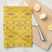 Blaue Bestie gelb Geschirrtuch (Viertel Falte)