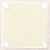 Blaue Bestie gelb Glasuntersetzer (Rückseite)