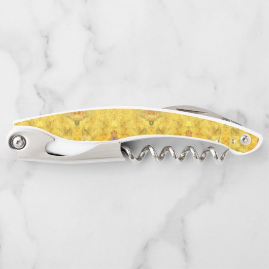 Blaue Bestie gelb Kellnermesser (Vorderseite)