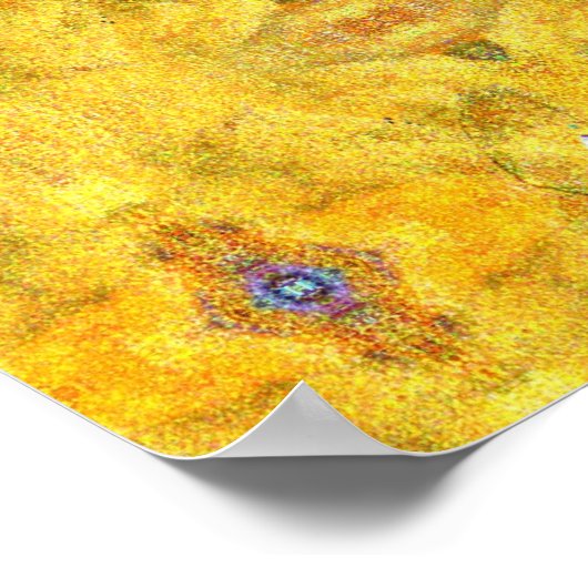 Blaue Bestie gelb Poster (Ecke)